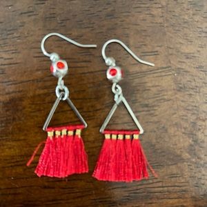 Red earrings